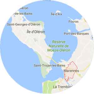 carte marennes oléron (17 charente Maritime)