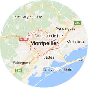 carte Montpellier (34 Hérault)